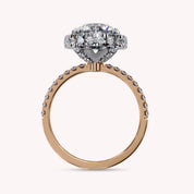 Halo Hidden Solitaire Round Lab Grown Diamond Ring