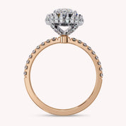 Marquise Cut Halo Solitaire Lab Grown Diamond Engagement Ring