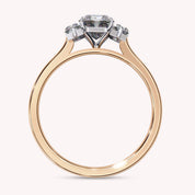 7x5MM Emerald Cut 3 Stone Lab Grown Diamond Promise Rings