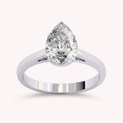 Pear Cut Solitaire Lab Grown Diamond Promise Ring