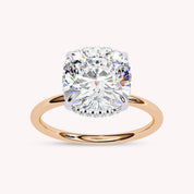 Cushion Cut Solitaire Lab Grown Diamond Engagement Ring