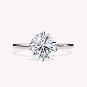 Round Cut Solitaire Lab Grown Diamond Engagement Ring