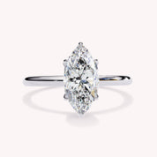 Marquise Cut Solitaire Lab Grown Diamond Engagement Ring
