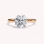 Round cut Halo Lab Grown Diamond Engagement Ring