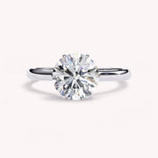 Round cut Halo Lab Grown Diamond Engagement Ring