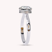 Round cut Halo Lab Grown Diamond Engagement Ring