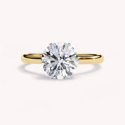 Round cut Halo Lab Grown Diamond Engagement Ring