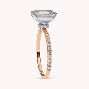 Radiant Cut Halo Hidden Lab Grown Diamond Engagement Ring