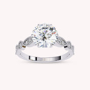 Beaded Solitaire Lab Grown Diamond Engagement Ring