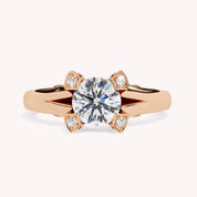 Aida Round Cut Solitaire Lab Grown Diamond Engagement Ring