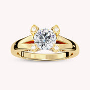 Aida Round Cut Solitaire Lab Grown Diamond Engagement Ring