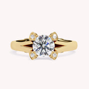 Aida Round Cut Solitaire Lab Grown Diamond Engagement Ring