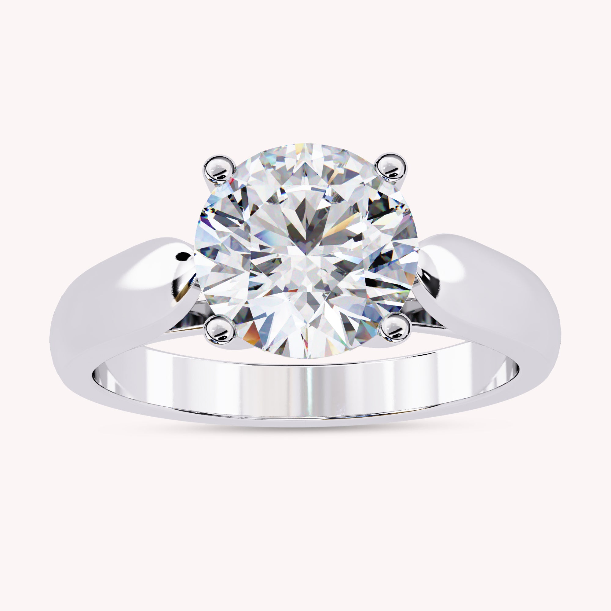 Laurel 4-Prong Solitaire Round Cut Lab Grown Diamond Engagement Ring