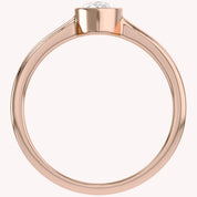 Zelie Pear Cut Bezel Set Lab Grown Diamond Engagement Ring