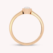 Zelie Pear Cut Bezel Set Lab Grown Diamond Engagement Ring