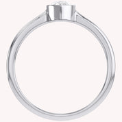 Zelie Pear Cut Bezel Set Lab Grown Diamond Engagement Ring