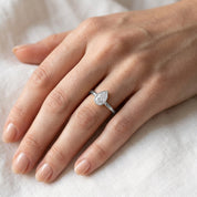 Zelie Pear Cut Bezel Set Lab Grown Diamond Engagement Ring