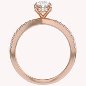 Nimue Butterfly Oval Lab Grown Diamond Engagement Ring
