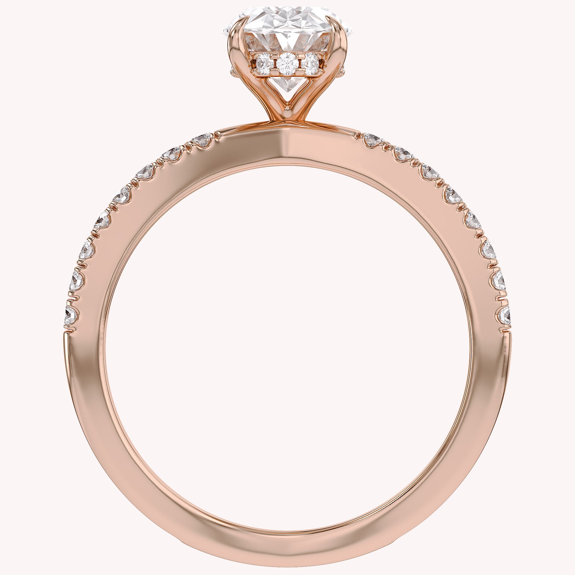 Nimue Butterfly Oval Lab Grown Diamond Engagement Ring