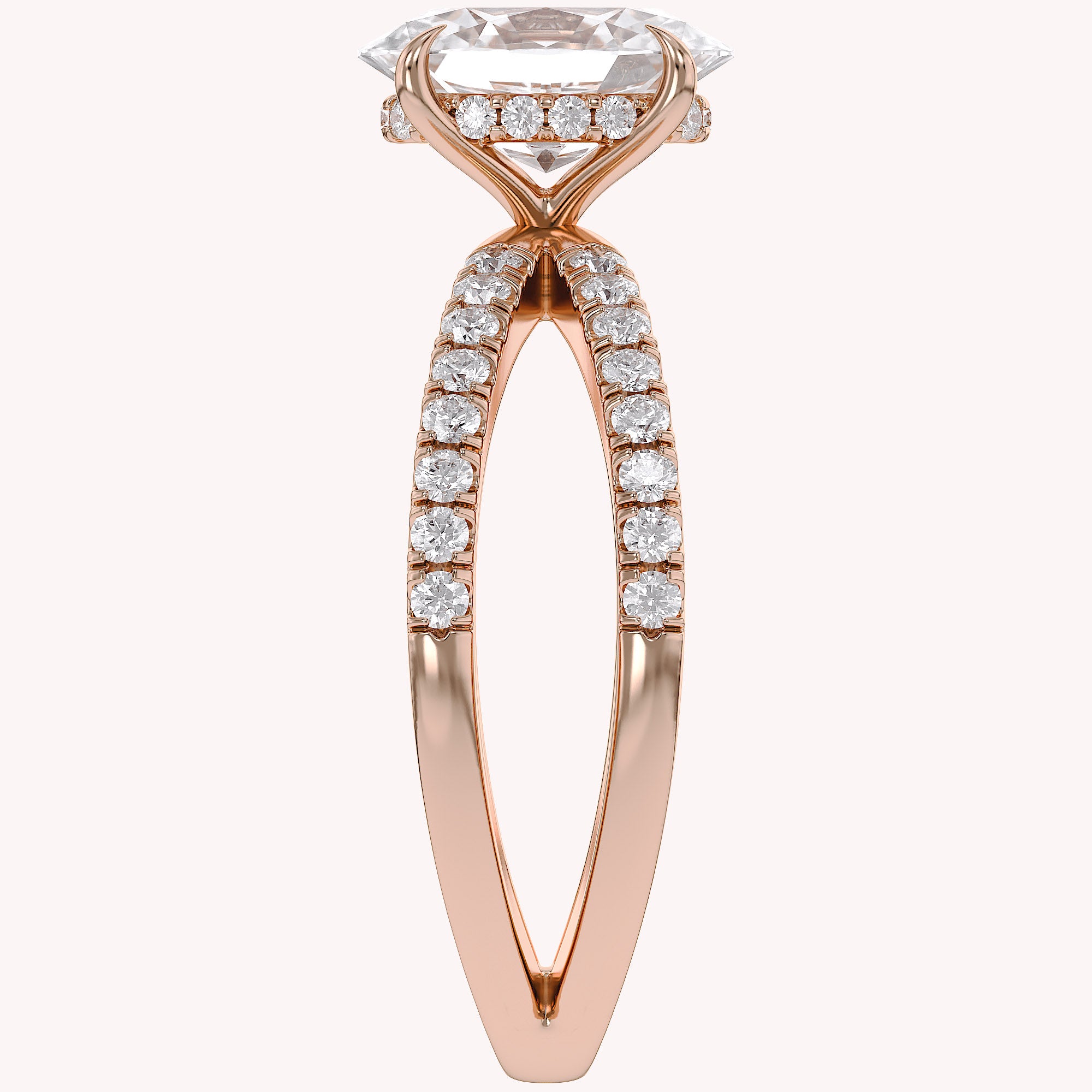 Nimue Butterfly Oval Lab Grown Diamond Engagement Ring