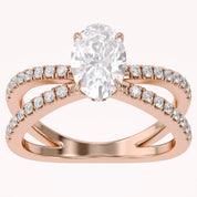 Nimue Butterfly Oval Lab Grown Diamond Engagement Ring