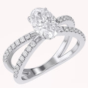 Nimue Butterfly Oval Lab Grown Diamond Engagement Ring