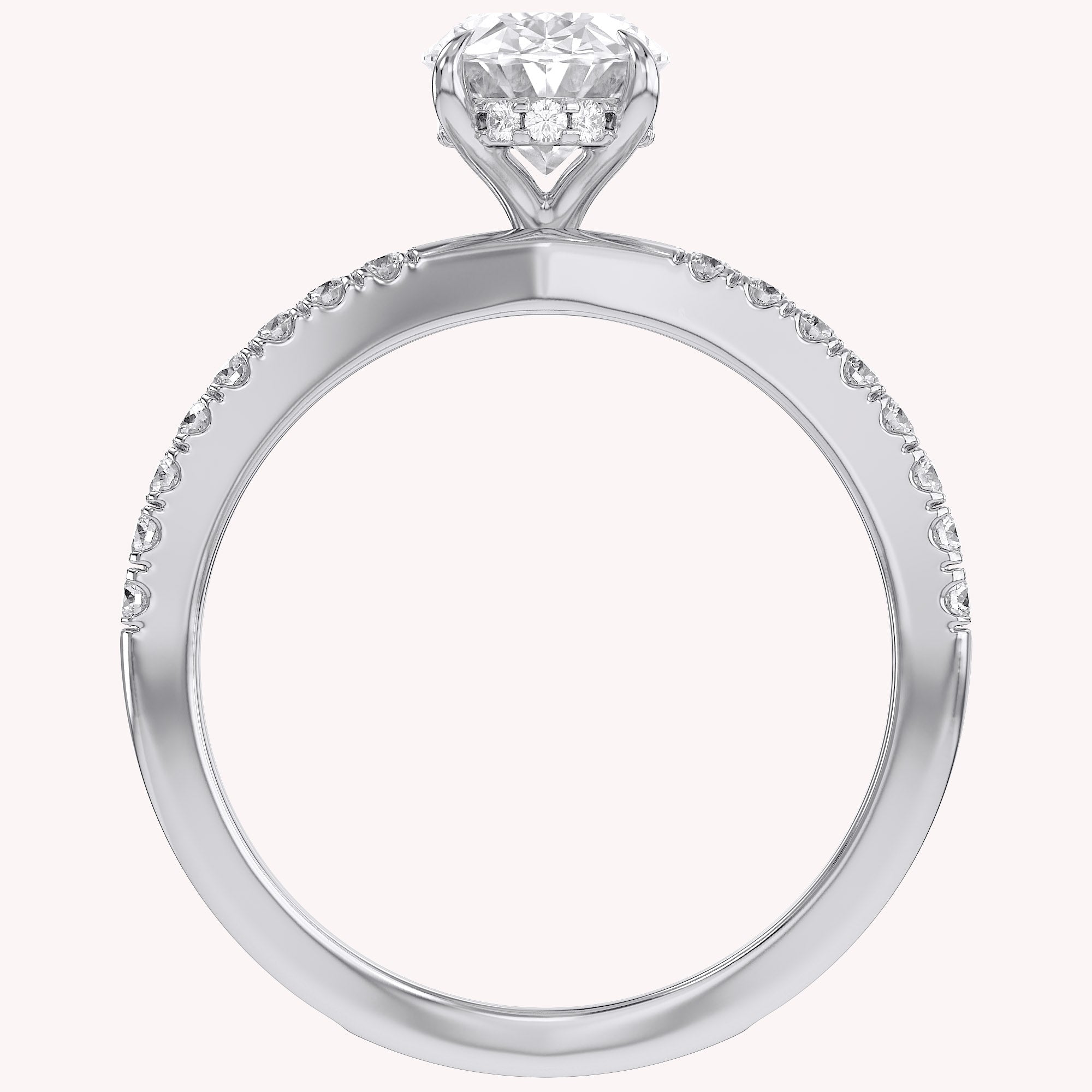Nimue Butterfly Oval Lab Grown Diamond Engagement Ring