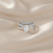 Nimue Butterfly Oval Lab Grown Diamond Engagement Ring