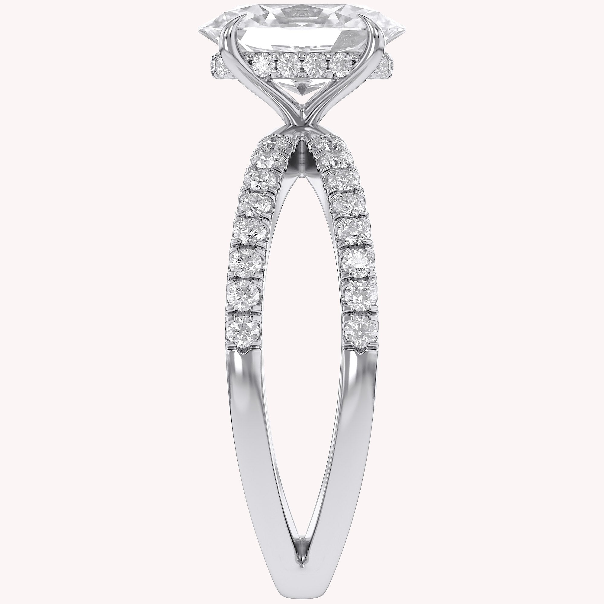 Nimue Butterfly Oval Lab Grown Diamond Engagement Ring