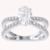 Nimue Butterfly Oval Lab Grown Diamond Engagement Ring