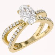 Nimue Butterfly Oval Lab Grown Diamond Engagement Ring