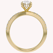 Nimue Butterfly Oval Lab Grown Diamond Engagement Ring