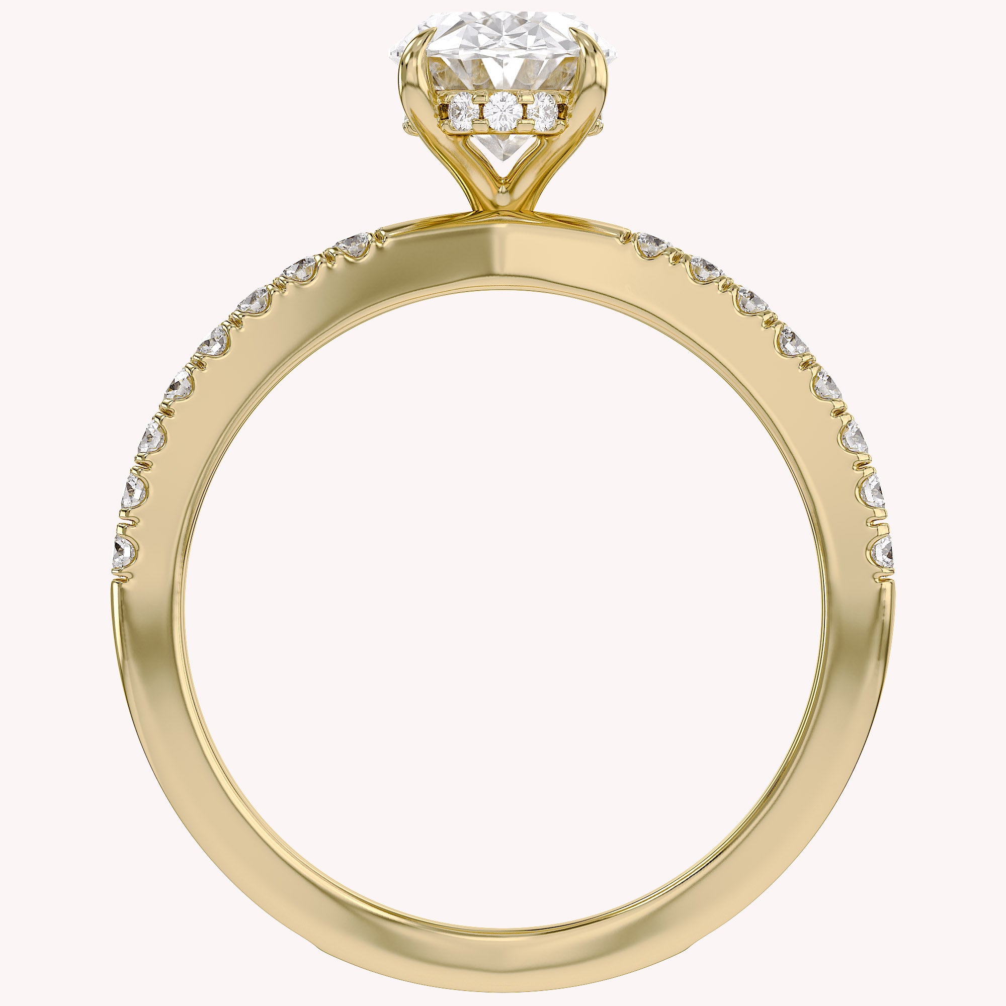 Nimue Butterfly Oval Lab Grown Diamond Engagement Ring