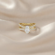 Nimue Butterfly Oval Lab Grown Diamond Engagement Ring