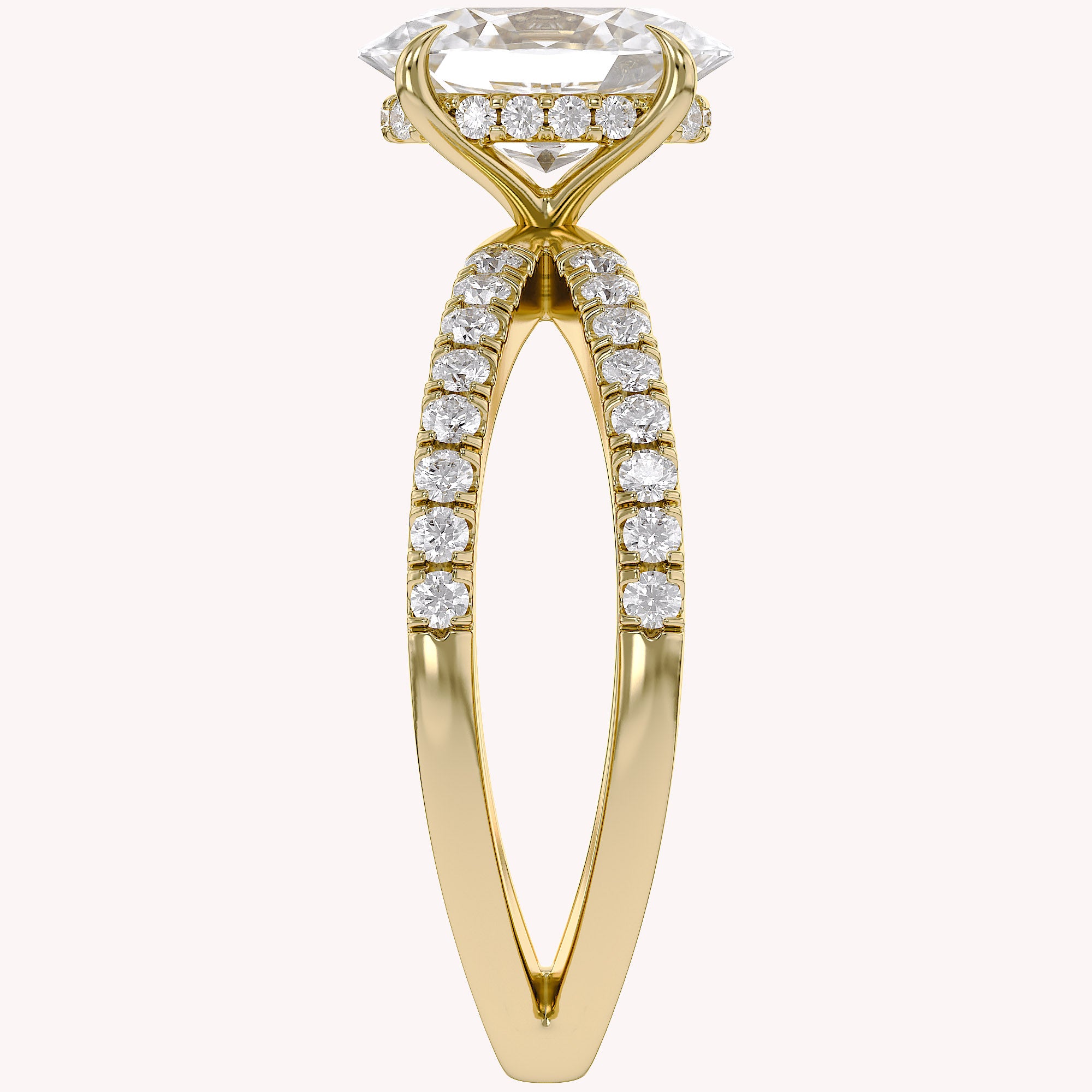 Nimue Butterfly Oval Lab Grown Diamond Engagement Ring