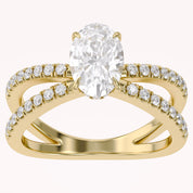 Nimue Butterfly Oval Lab Grown Diamond Engagement Ring