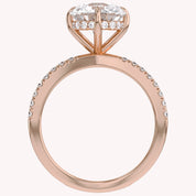Rudy Round Cut Criss Cross Lab Grown Diamond Engagement Ring