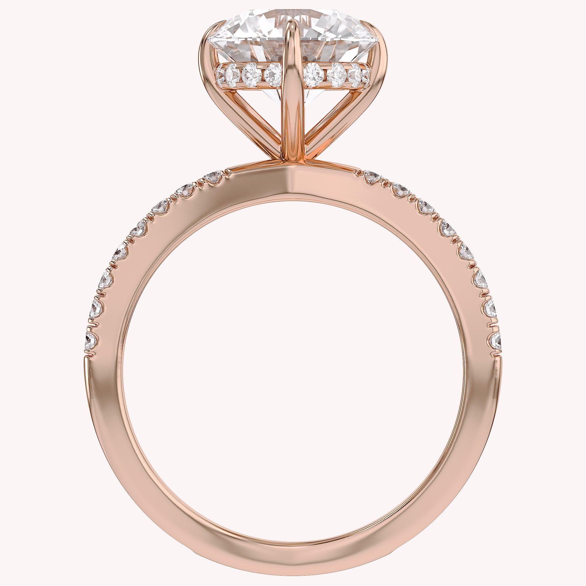 Rudy Round Cut Criss Cross Lab Grown Diamond Engagement Ring