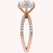 Rudy Round Cut Criss Cross Lab Grown Diamond Engagement Ring