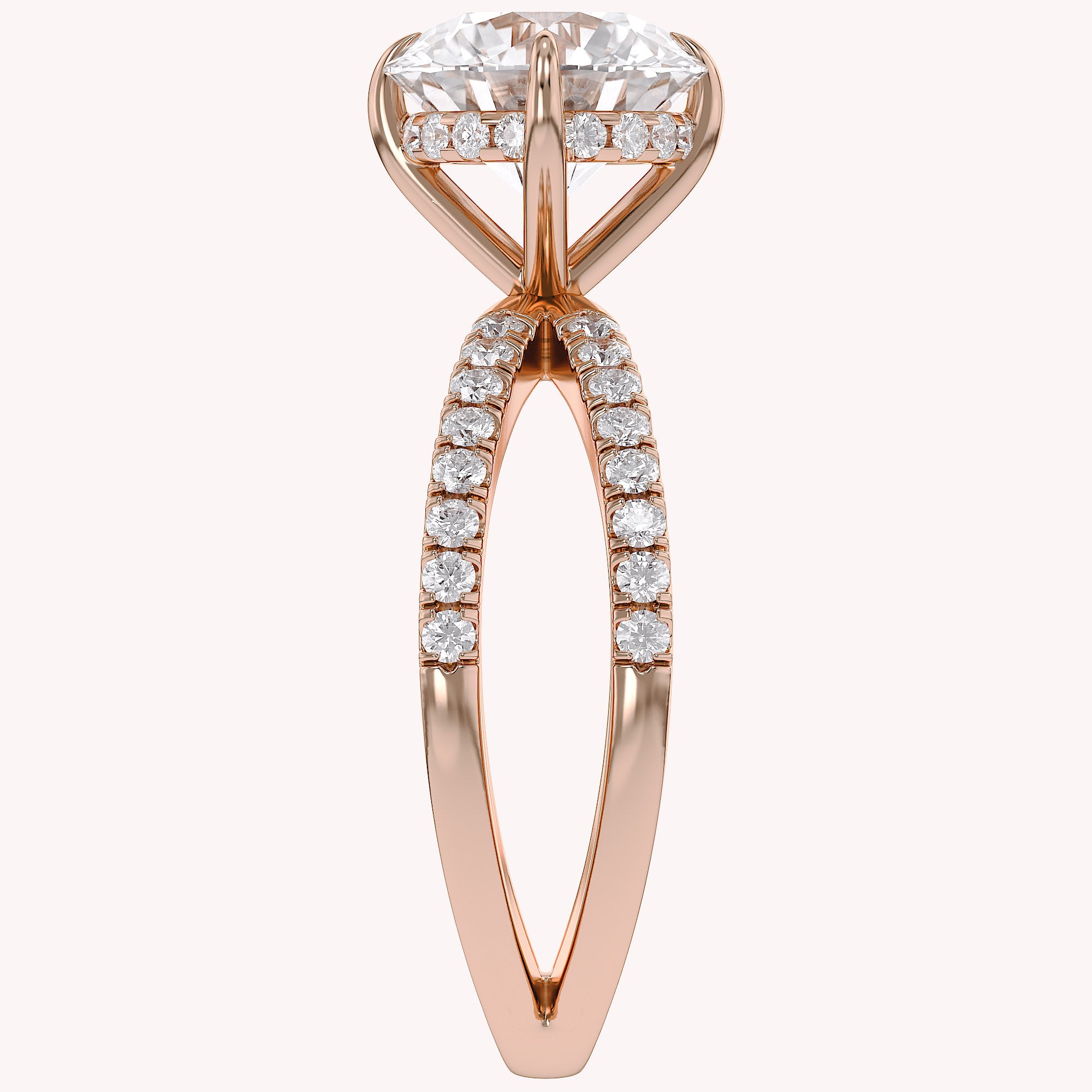 Rudy Round Cut Criss Cross Lab Grown Diamond Engagement Ring