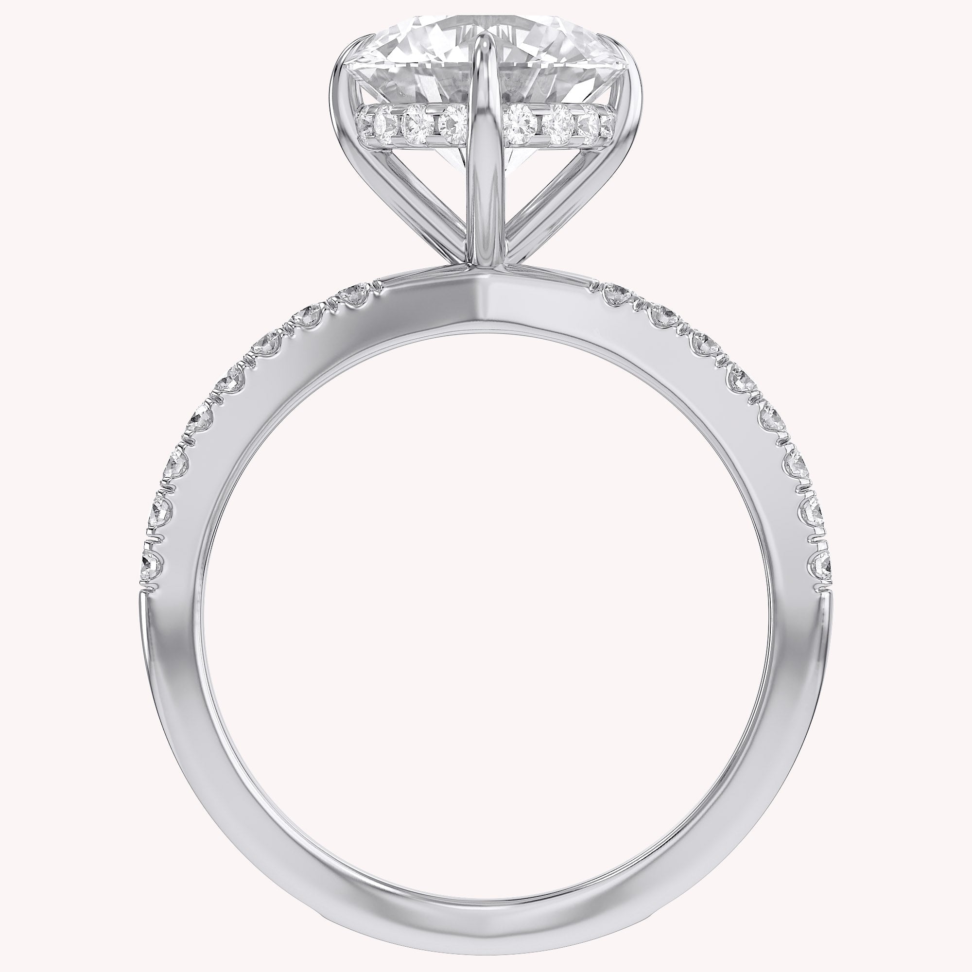 Rudy Round Cut Criss Cross Lab Grown Diamond Engagement Ring