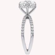Rudy Round Cut Criss Cross Lab Grown Diamond Engagement Ring