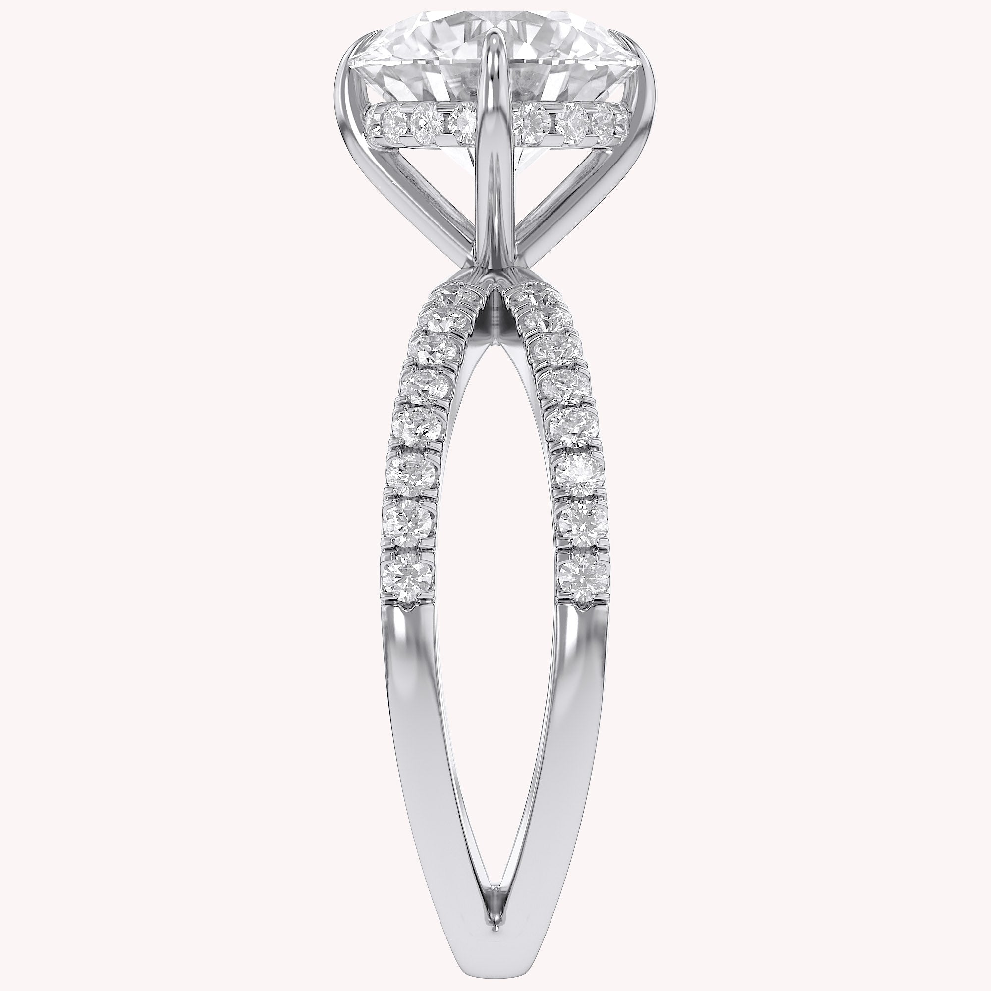 Rudy Round Cut Criss Cross Lab Grown Diamond Engagement Ring