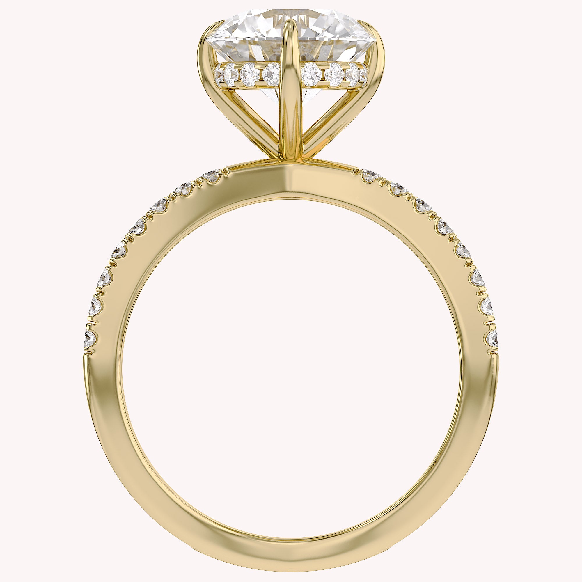 Rudy Round Cut Criss Cross Lab Grown Diamond Engagement Ring