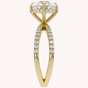 Rudy Round Cut Criss Cross Lab Grown Diamond Engagement Ring