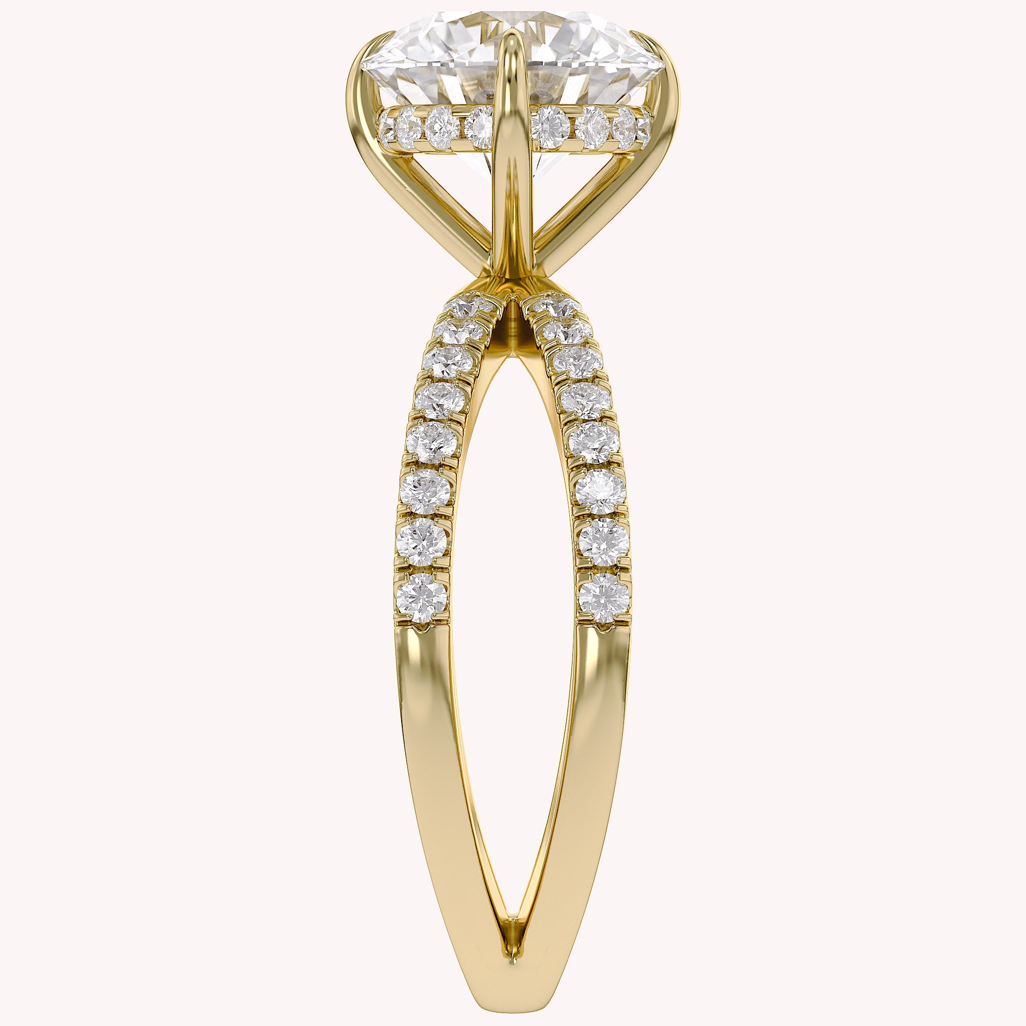 Rudy Round Cut Criss Cross Lab Grown Diamond Engagement Ring