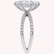 Marquise Cut Criss Cross Lab Grown Diamond Engagement Ring