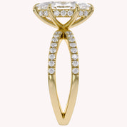 Marquise Cut Criss Cross Lab Grown Diamond Engagement Ring