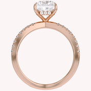 Lyric Radiant Cut Criss Cross Lab Grown Diamond Engagement Ring