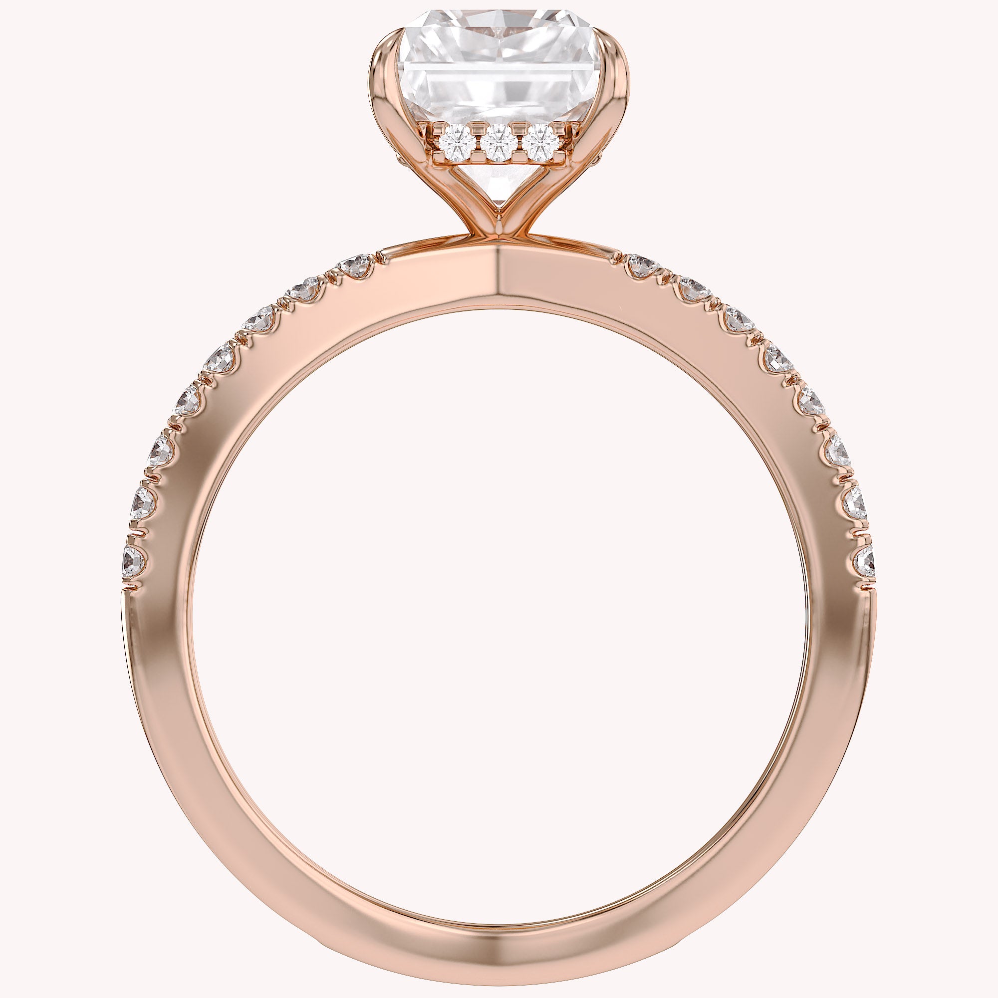 Lyric Radiant Cut Criss Cross Lab Grown Diamond Engagement Ring